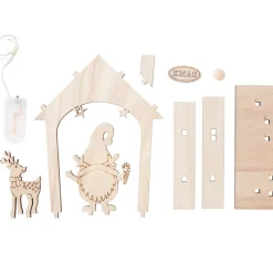 Clearance VBS Holz-Steckmotiv "Wichtelhaus", inkl. LED