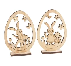 Clearance VBS Holz-Steckmotive Eier "Hanni und Nanni"