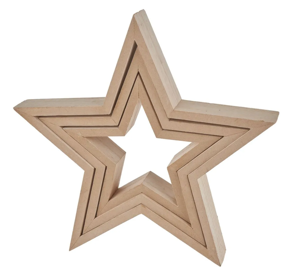 New VBS Holz-Sterne "Frame"