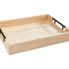 Hot VBS Holz-Tablett "Rustika" mit Metallgriffen