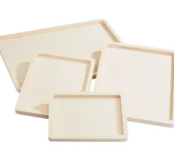 Hot VBS Holz-Tabletts flach, 4er-Set