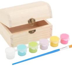 New VBS Holztruhe, inkl. Farben und Pinsel