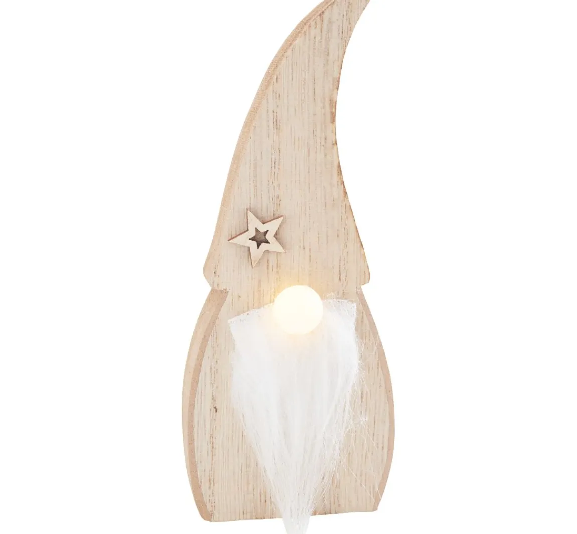 Discount VBS Holz-Wichtel mit LED-Nase