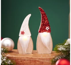 Discount VBS Holz-Wichtel mit LED-Nase