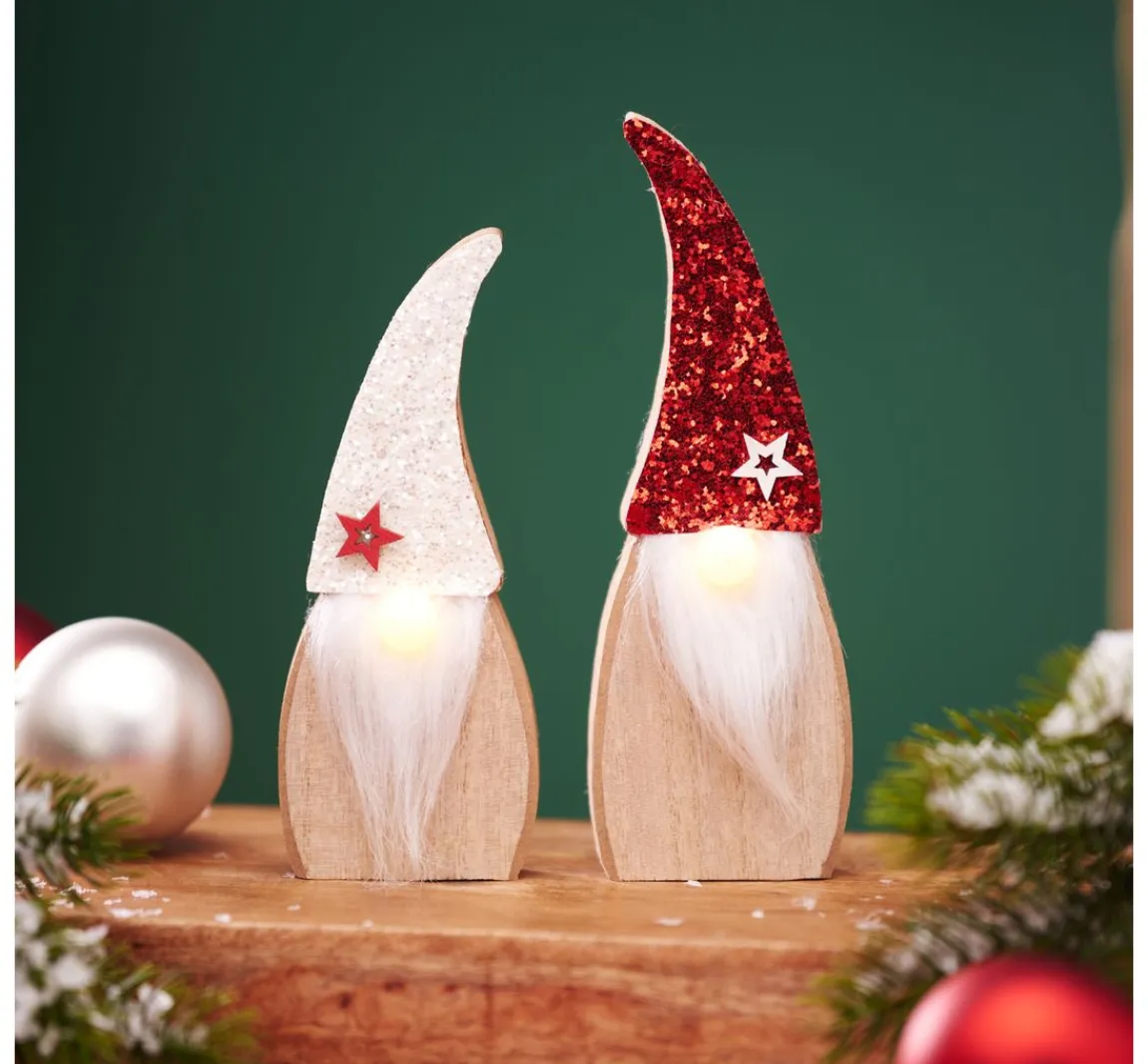 Discount VBS Holz-Wichtel mit LED-Nase