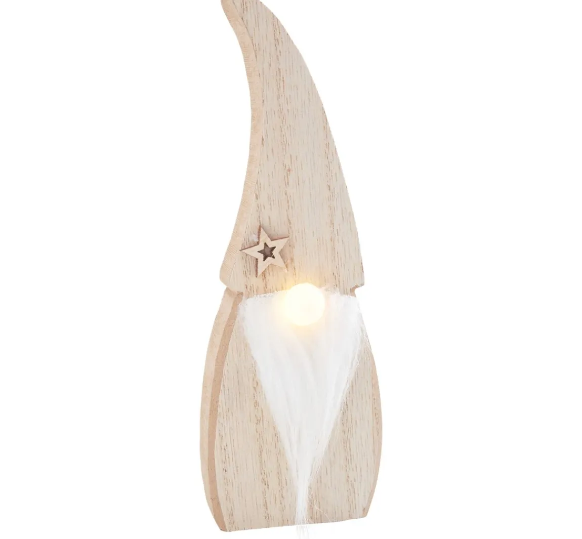 Discount VBS Holz-Wichtel mit LED-Nase
