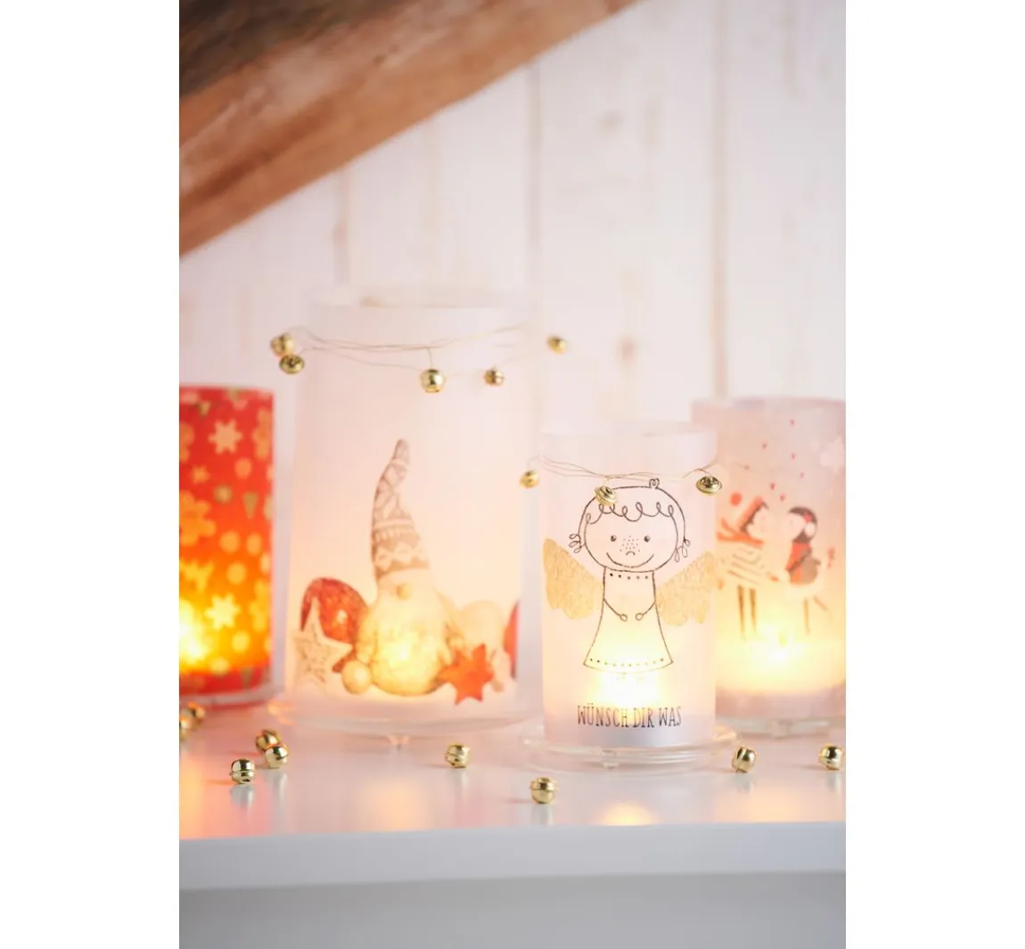 Outlet VBS Kerzen Glasuntersetzer, 5 Stück, Ø 10 cm