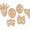 Outlet VBS Kinder-Masken, Pappmaché, 6er-Set