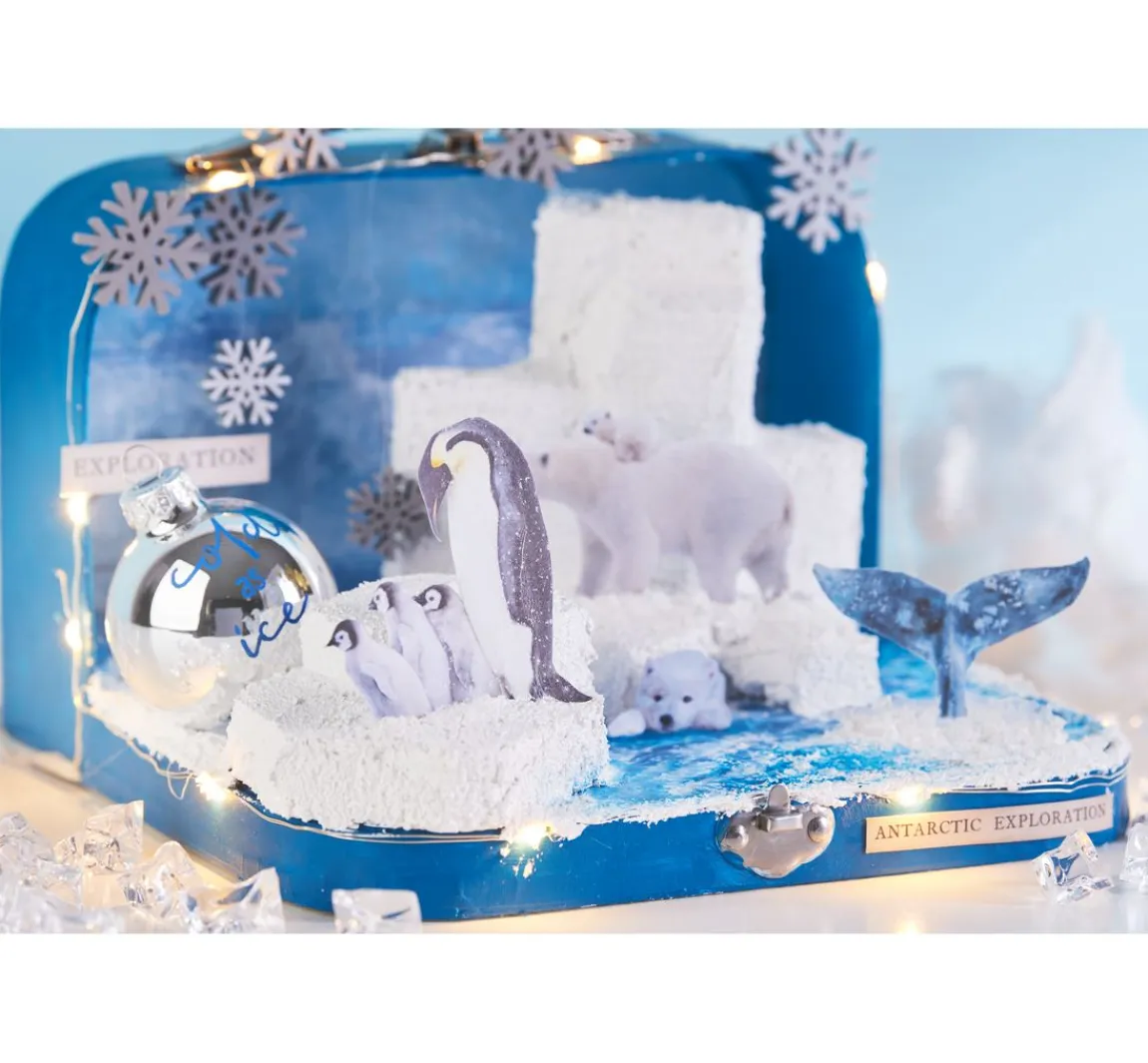 VBS Koffer, 2er-Set, aus cremefarbenem Karton