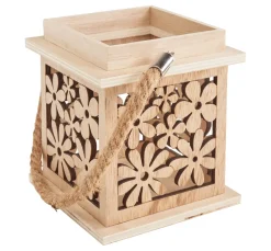 Outlet VBS Laterne "Blumen", Sperrholz furniert