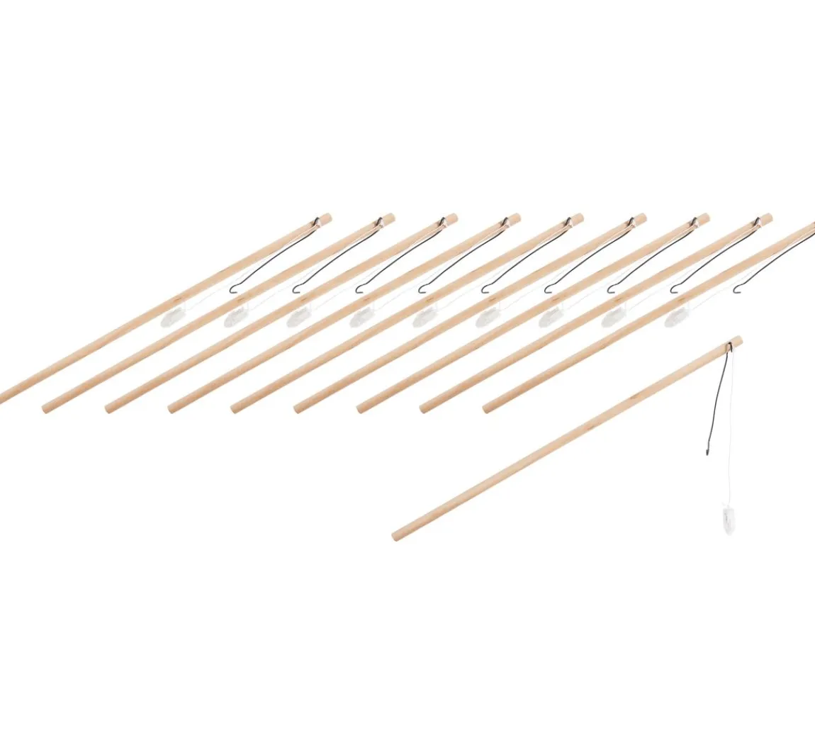 Discount VBS Laternenstab aus Holz mit LED, 10 Stk.