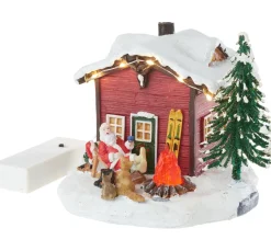 Discount VBS LED Miniatur Weihnachtshaus im Schnee