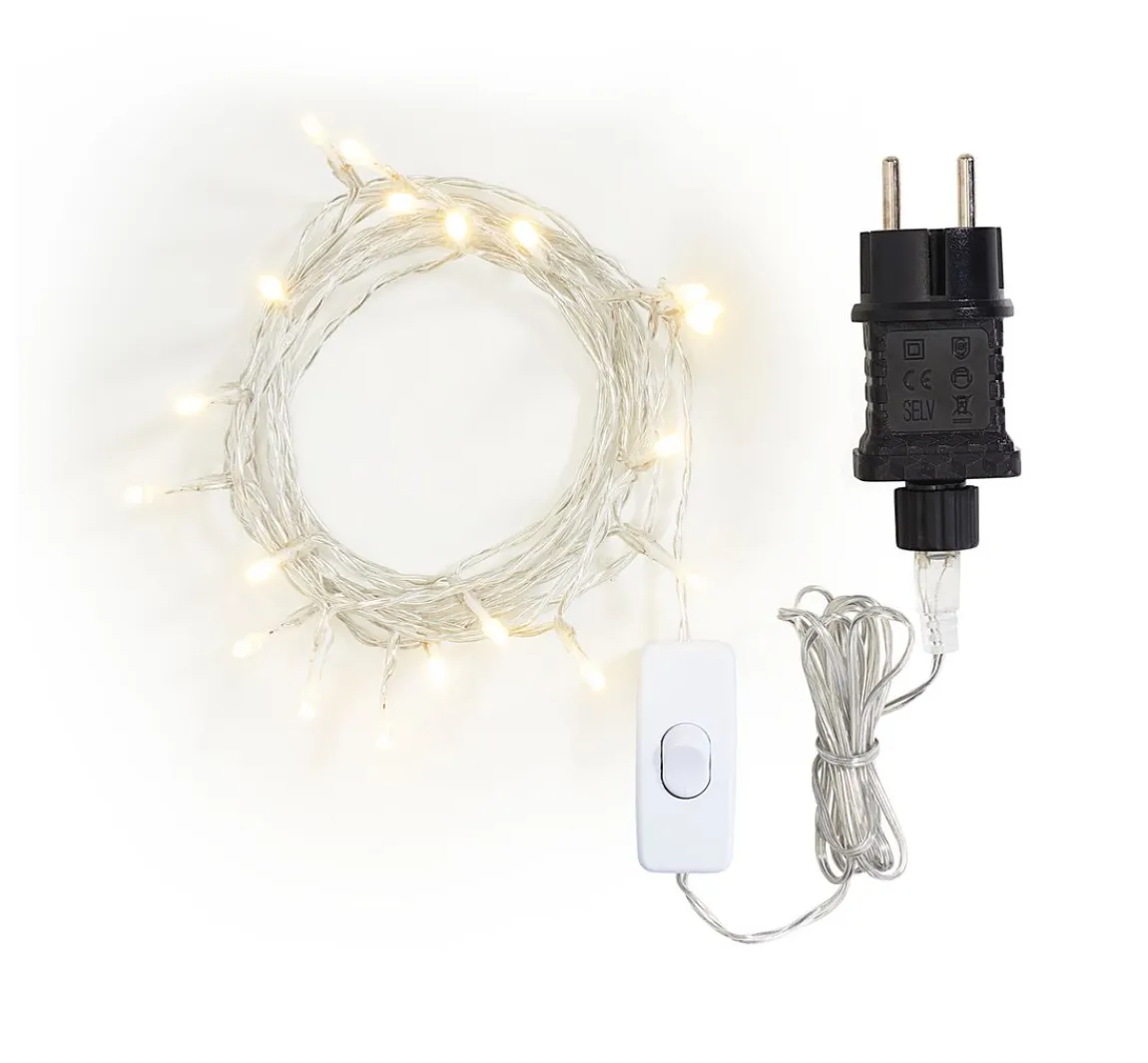 Best VBS LED-Lichterkette mit Schalter, 20 LEDs
