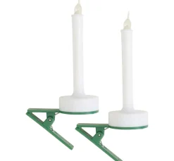 Outlet VBS LED-Tannenbaumkerze mit Clip, 2 Stück