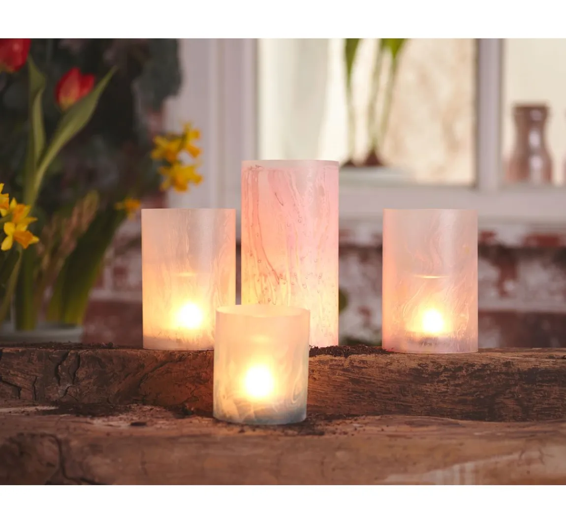 Outlet VBS LED-Teelichter, 4 Stück, mit Timer
