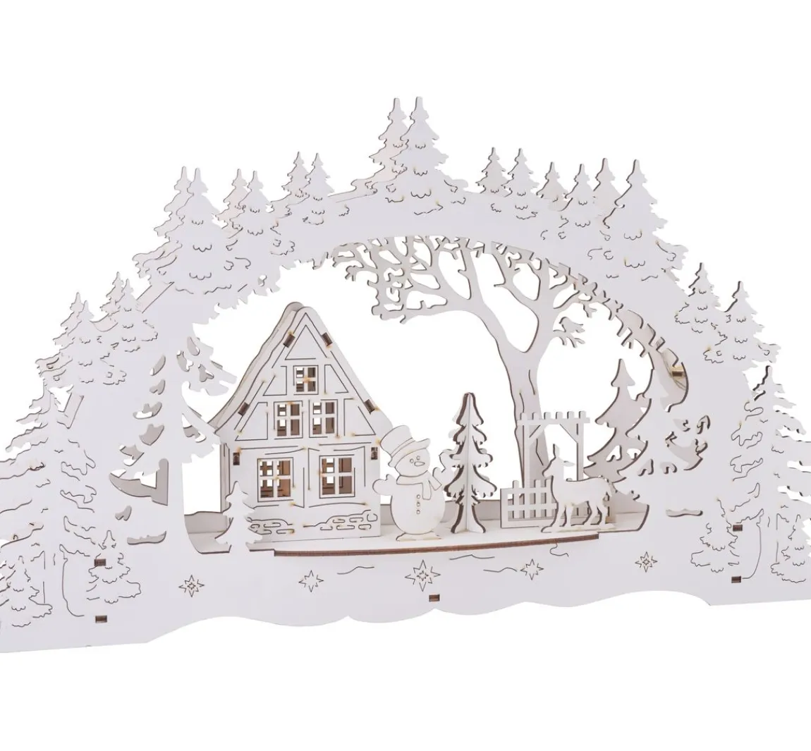 Hot VBS Lichterbogen "Haus im Wald & Schneemann", inkl. LED