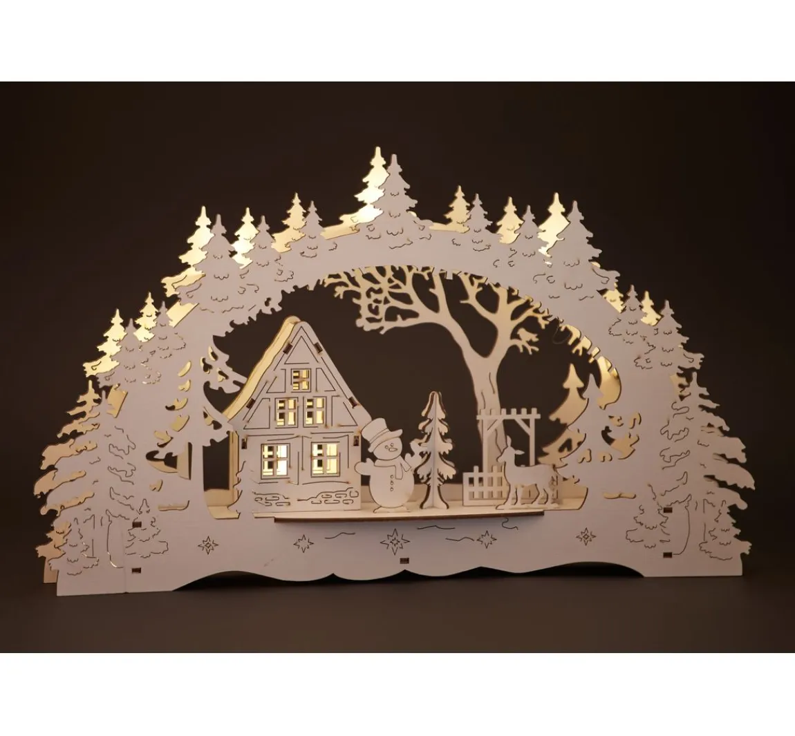Hot VBS Lichterbogen "Haus im Wald & Schneemann", inkl. LED