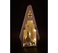 Outlet VBS Lichtertanne mit Winterszene, inkl. LED
