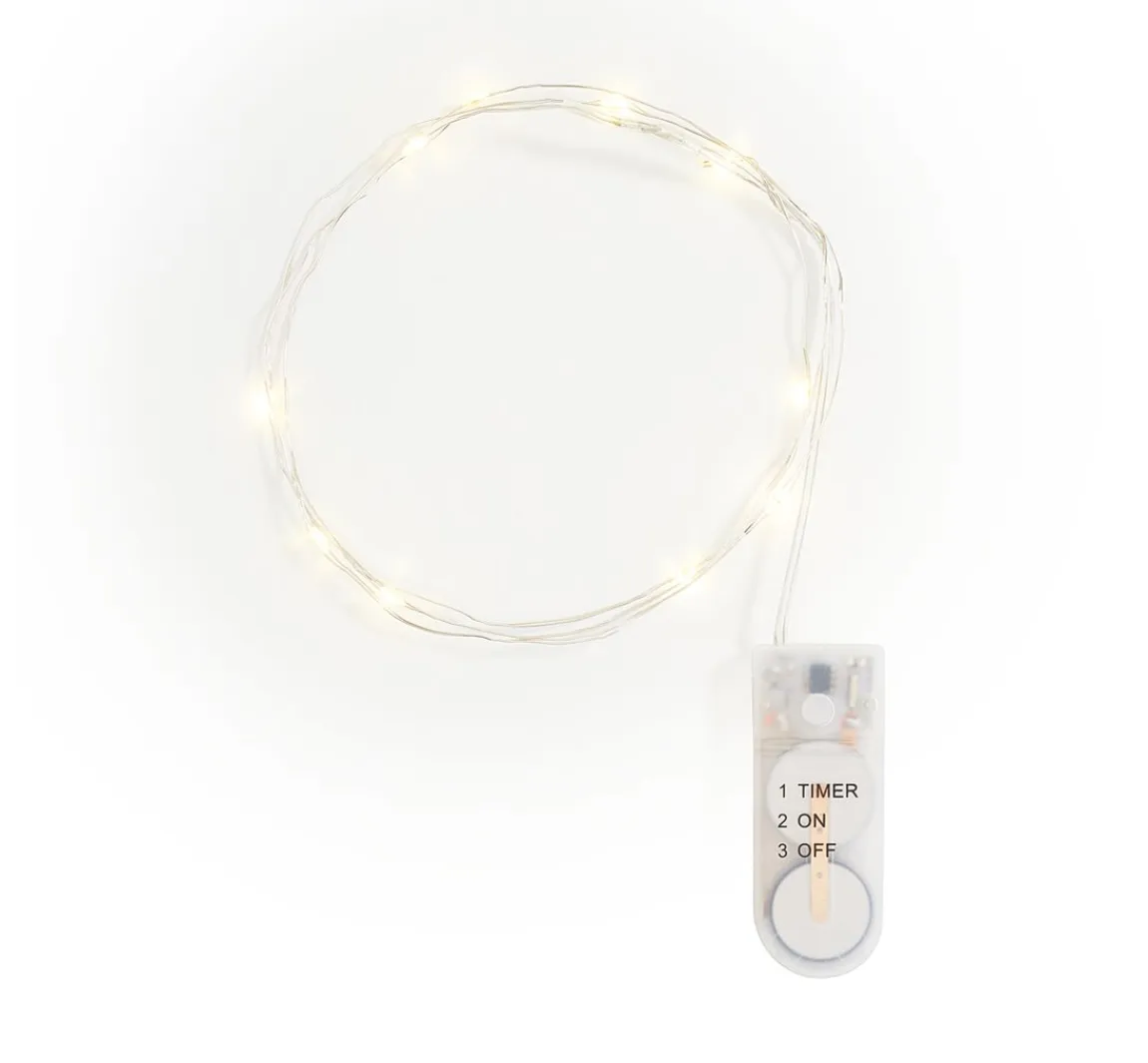 Outlet VBS Micro-LED-Lichterkette, mit Timer, 10 LEDs