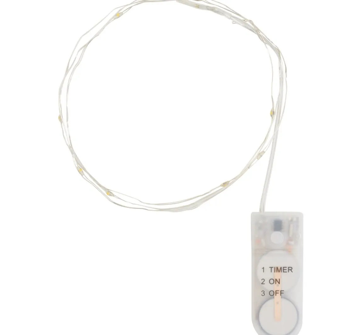 Outlet VBS Micro-LED-Lichterkette, mit Timer, 10 LEDs