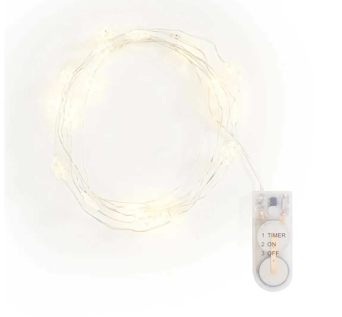 New VBS Micro-LED-Lichterkette "Schneeflocke", mit Timer