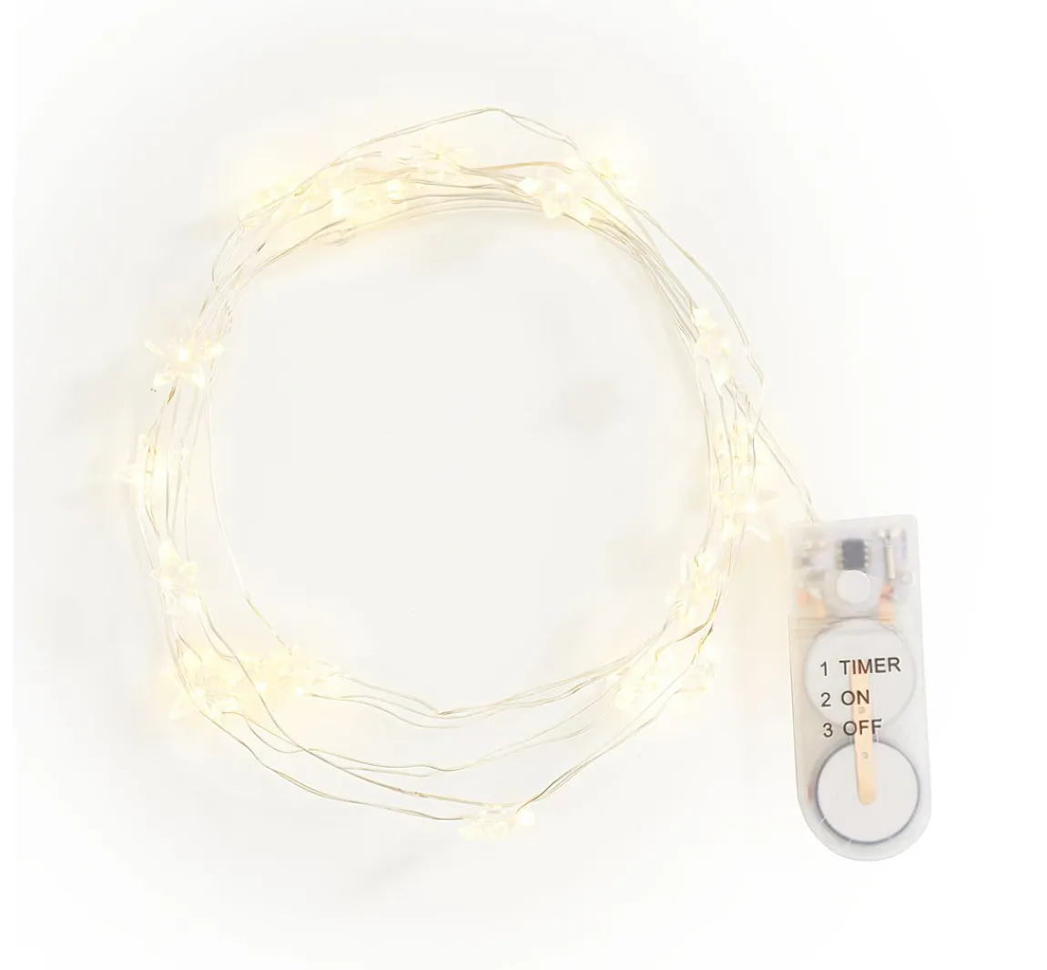 Best VBS Micro-LED-Lichterkette "Stern", mit Timer