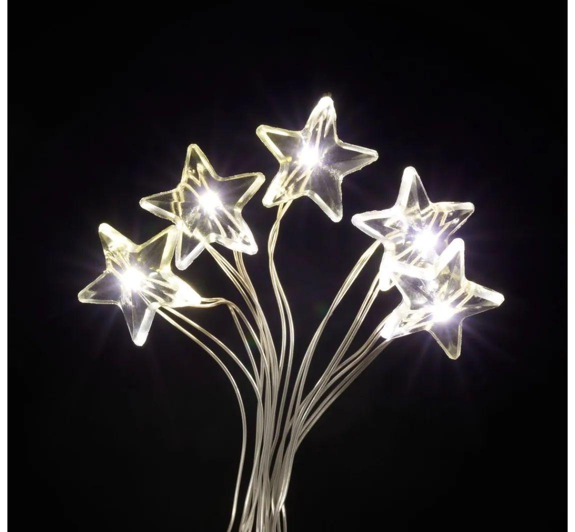 Best VBS Micro-LED-Lichterkette "Stern", mit Timer
