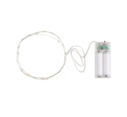 Online VBS Micro-LED-Lichterkette, mit Timer, silberfarbener Draht, 30 LEDs