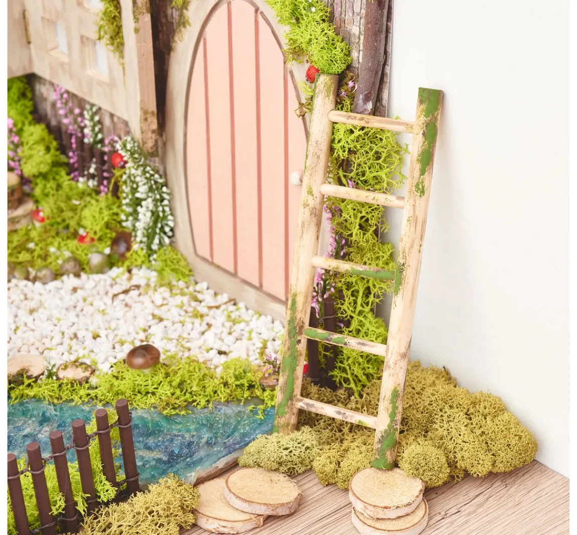 Hot VBS Mini Holzleiter "Lykke"