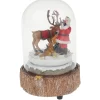 Sale VBS Miniatur Glasglocke "Weihnachten im Wald", mit LED Beleuchtung und Musik