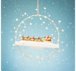 Hot VBS Miniatur Santaschlitten mit 8 Rentieren