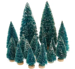 Clearance VBS Miniatur Tannenbaum, 16er-Set, beschneit