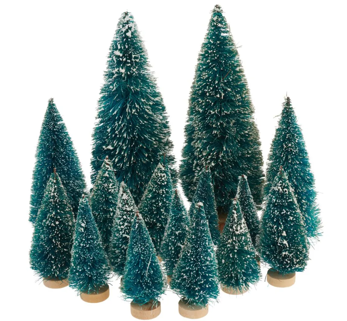 Clearance VBS Miniatur Tannenbaum, 16er-Set, beschneit