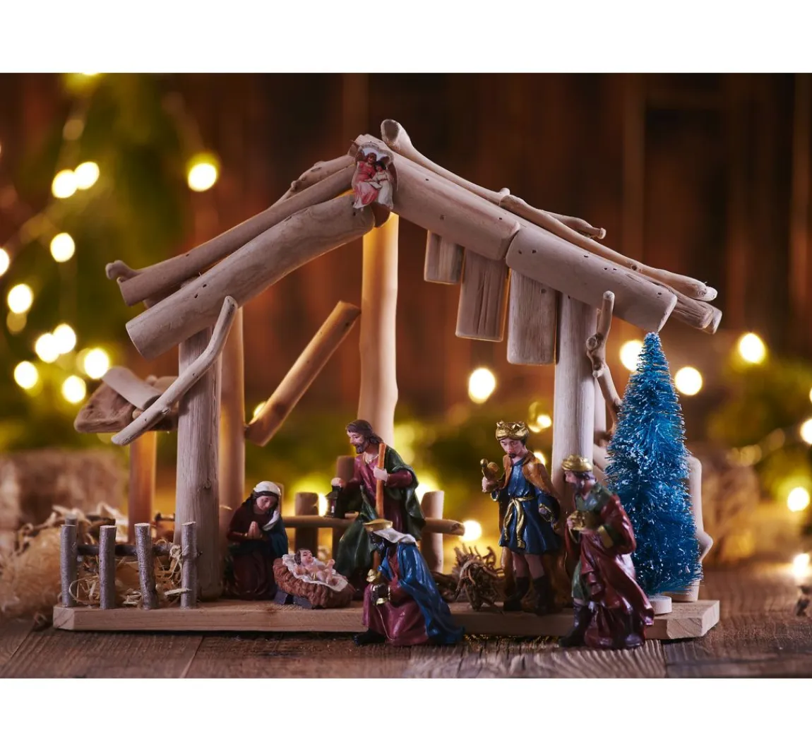 Clearance VBS Miniatur Tannenbaum, 16er-Set, beschneit