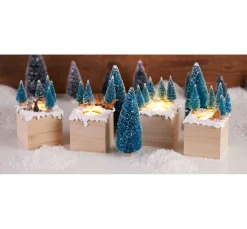 Clearance VBS Miniatur Tannenbaum, 16er-Set, beschneit