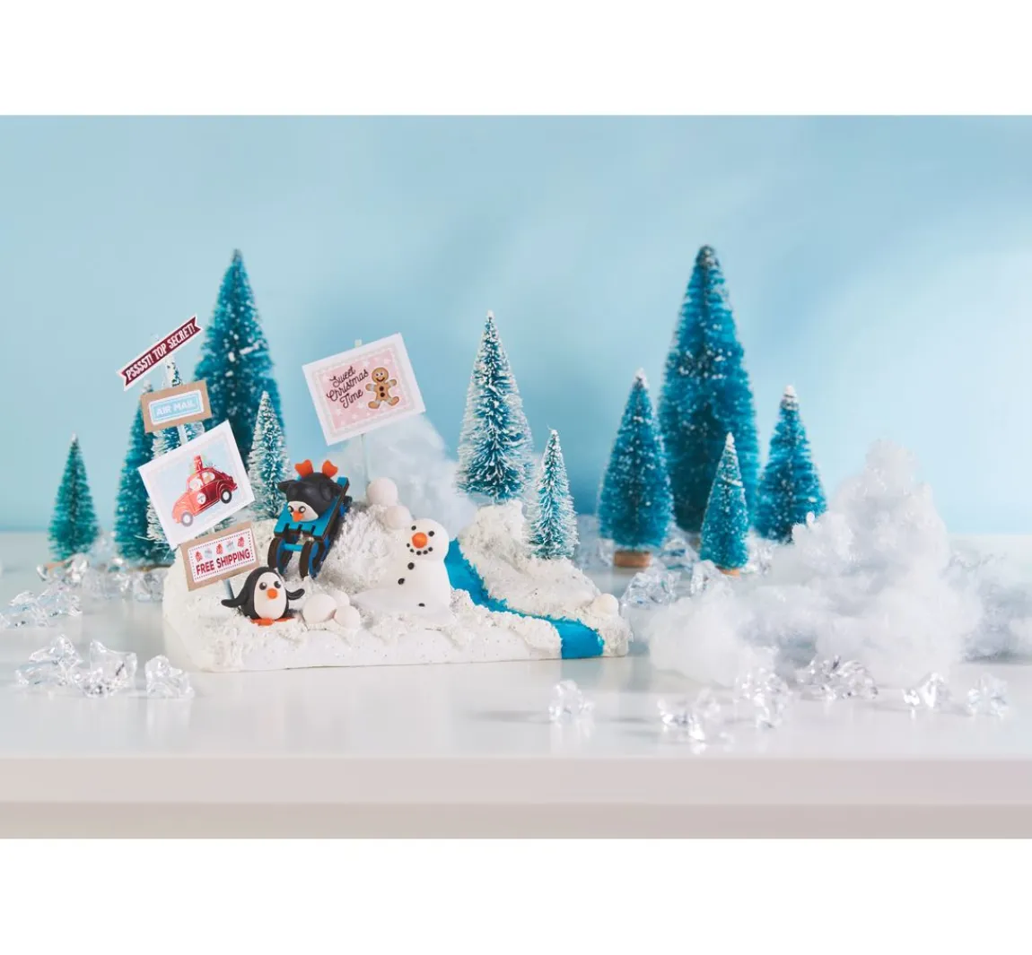 Clearance VBS Miniatur Tannenbaum, 16er-Set, beschneit
