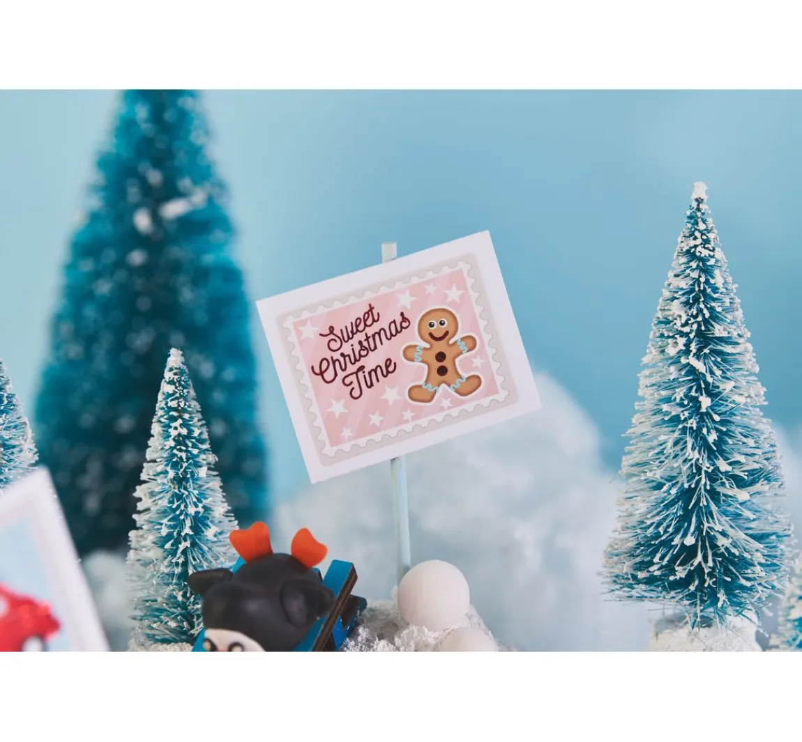 Clearance VBS Miniatur Tannenbaum, 16er-Set, beschneit