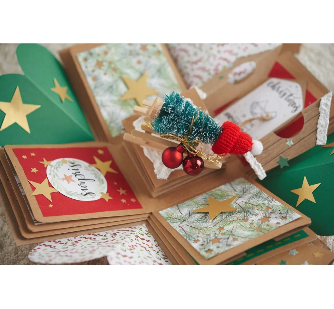 Clearance VBS Miniatur Tannenbaum, 16er-Set, beschneit