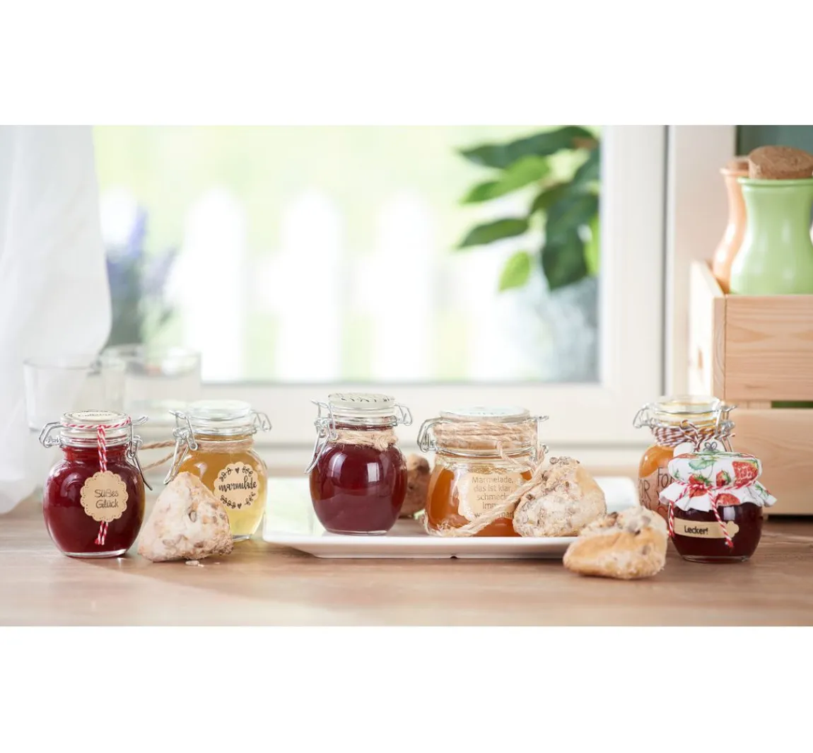 Discount VBS Mini-Bügelglas, bauchig, 6 Stück