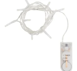 New VBS Mini-LED-Lichterkette, mit Timer, mit Knopfzellen