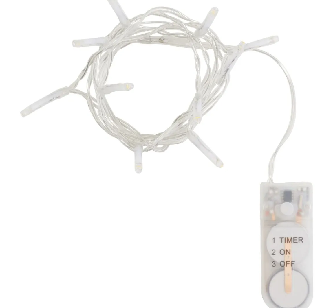 New VBS Mini-LED-Lichterkette, mit Timer, mit Knopfzellen