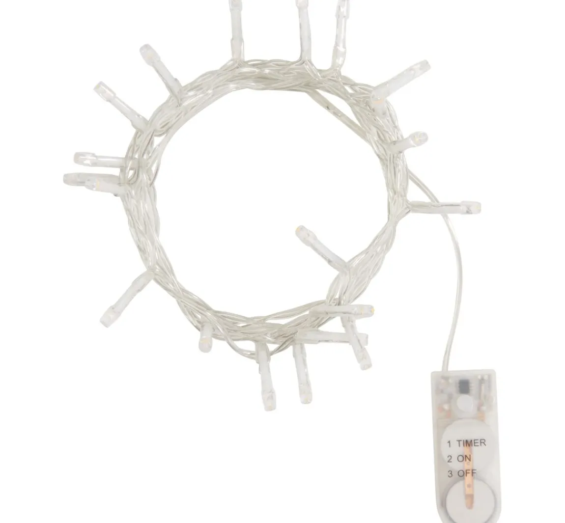 New VBS Mini-LED-Lichterkette, mit Timer, mit Knopfzellen