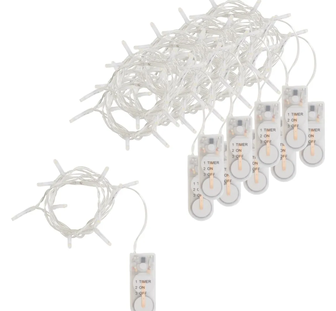 Hot VBS XXL VBS Mini-LED-Lichterketten mit Timer, 10 Stück