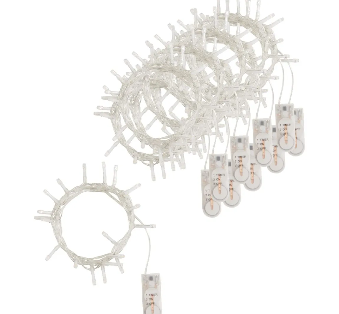 Hot VBS XXL VBS Mini-LED-Lichterketten mit Timer, 10 Stück