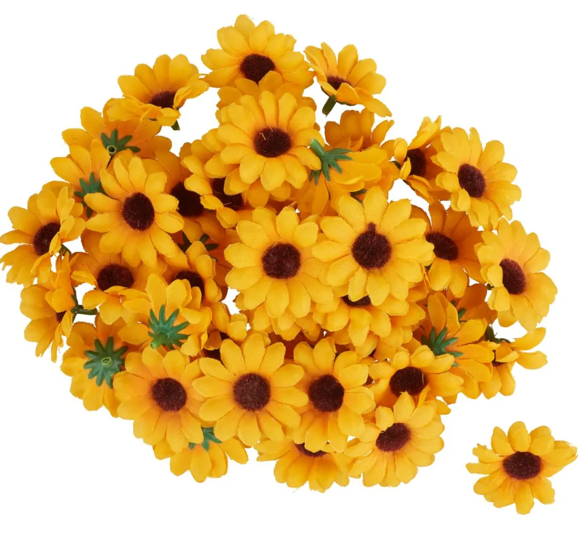 New VBS Mini-Sonnenblumen Blüte, ca. Ø 4 cm, 50 Stück