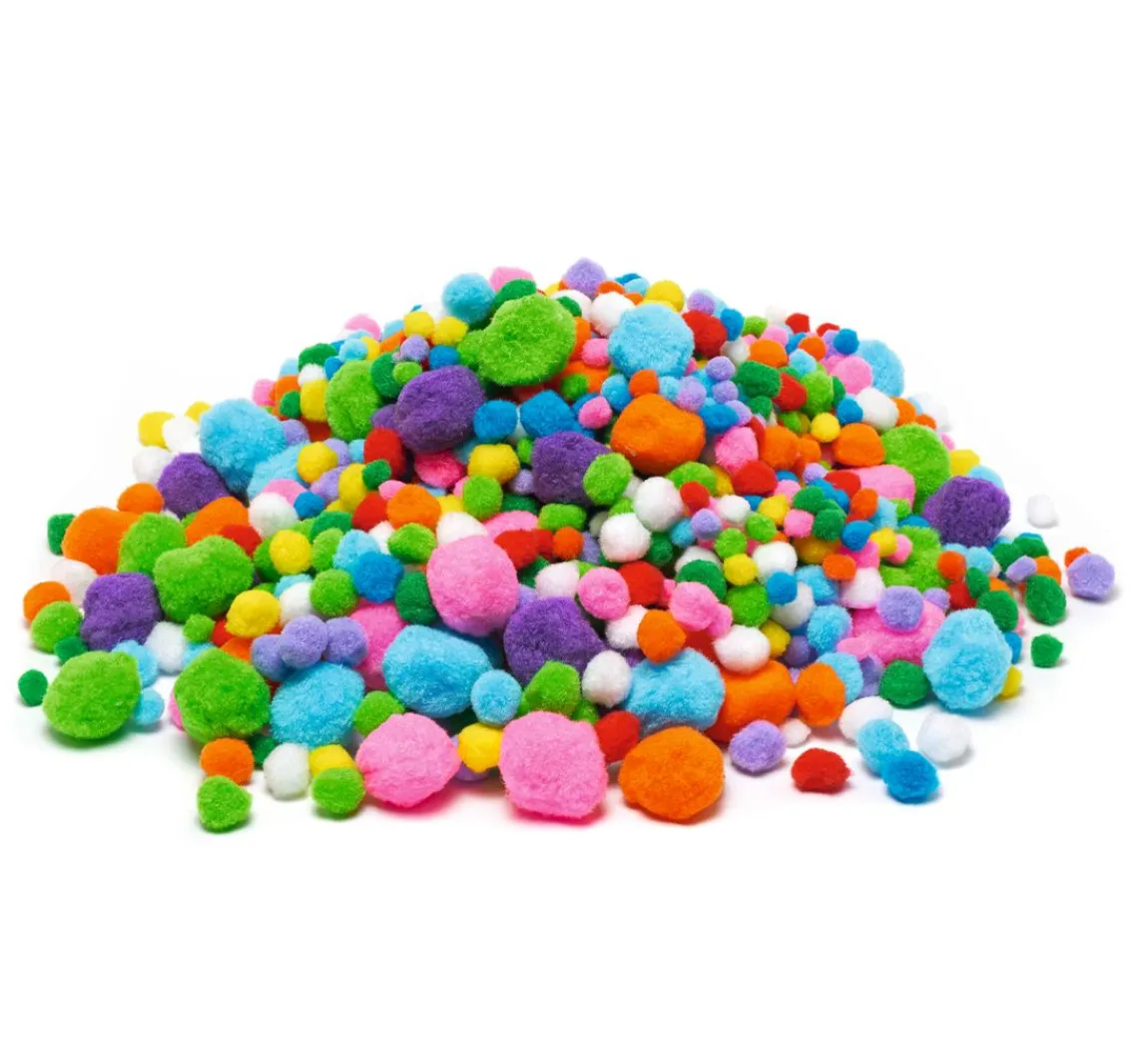 Hot VBS XXL VBS Pompons "Farben & Größen Mix", 1.000 Stück