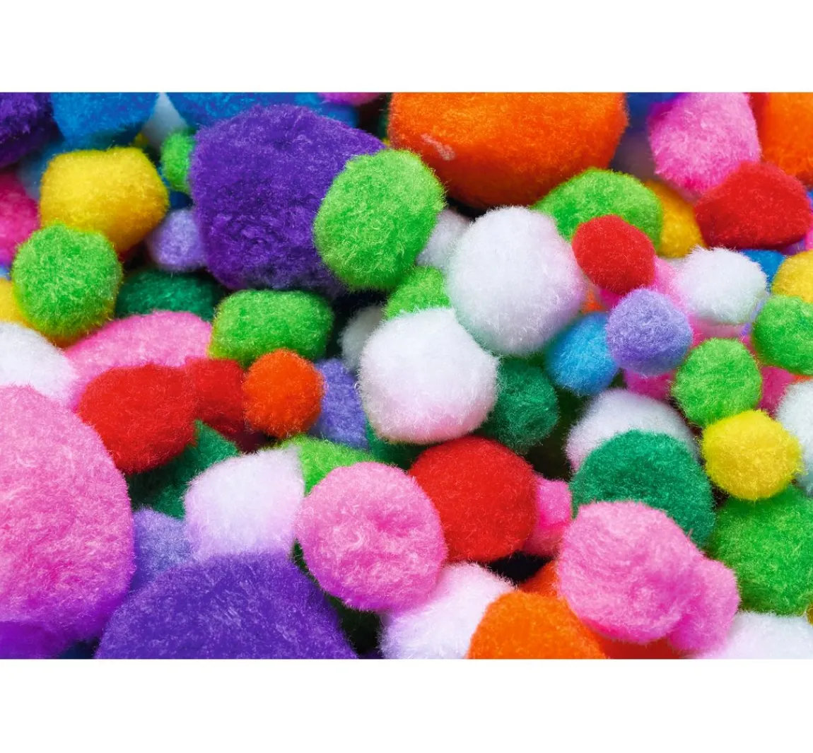 Hot VBS XXL VBS Pompons "Farben & Größen Mix", 1.000 Stück