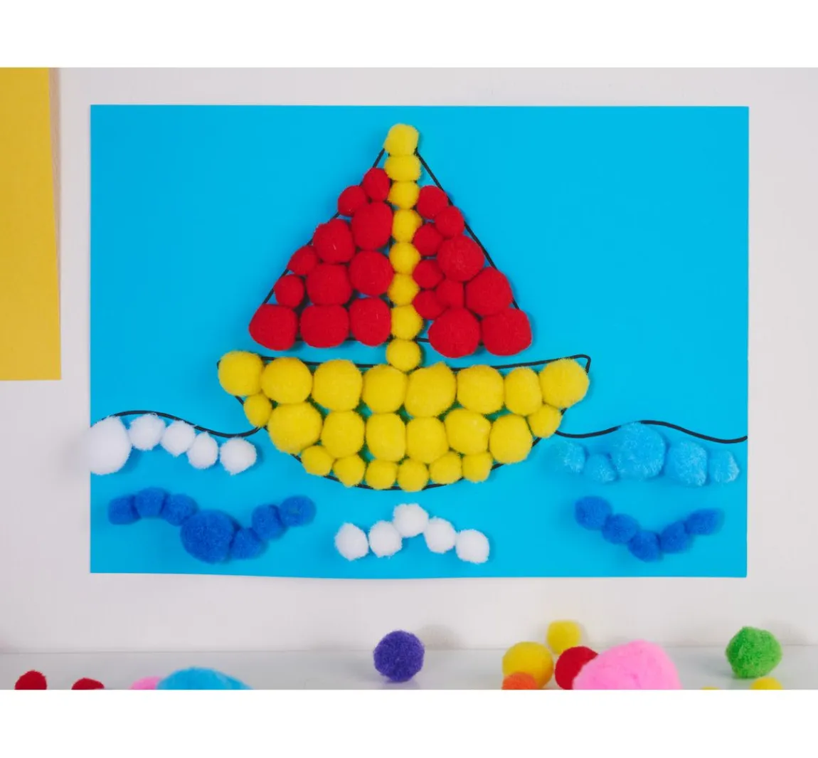 Hot VBS XXL VBS Pompons "Farben & Größen Mix", 1.000 Stück