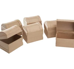 Discount VBS Runddeckeltruhe, Pappmaché, 6 Stück