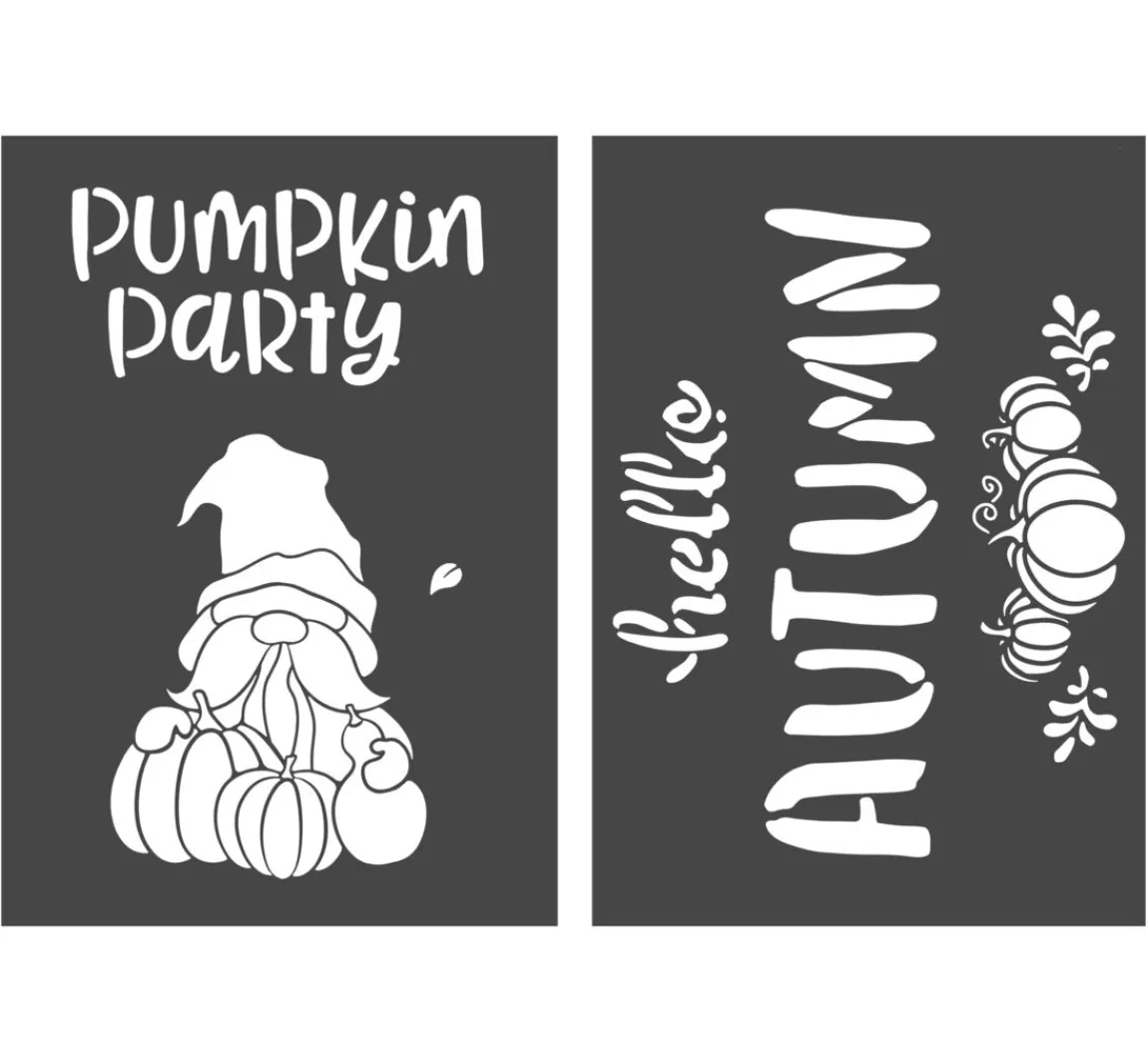 Clearance VBS Schablonen-Set "Autumn & Pumpkin", A4